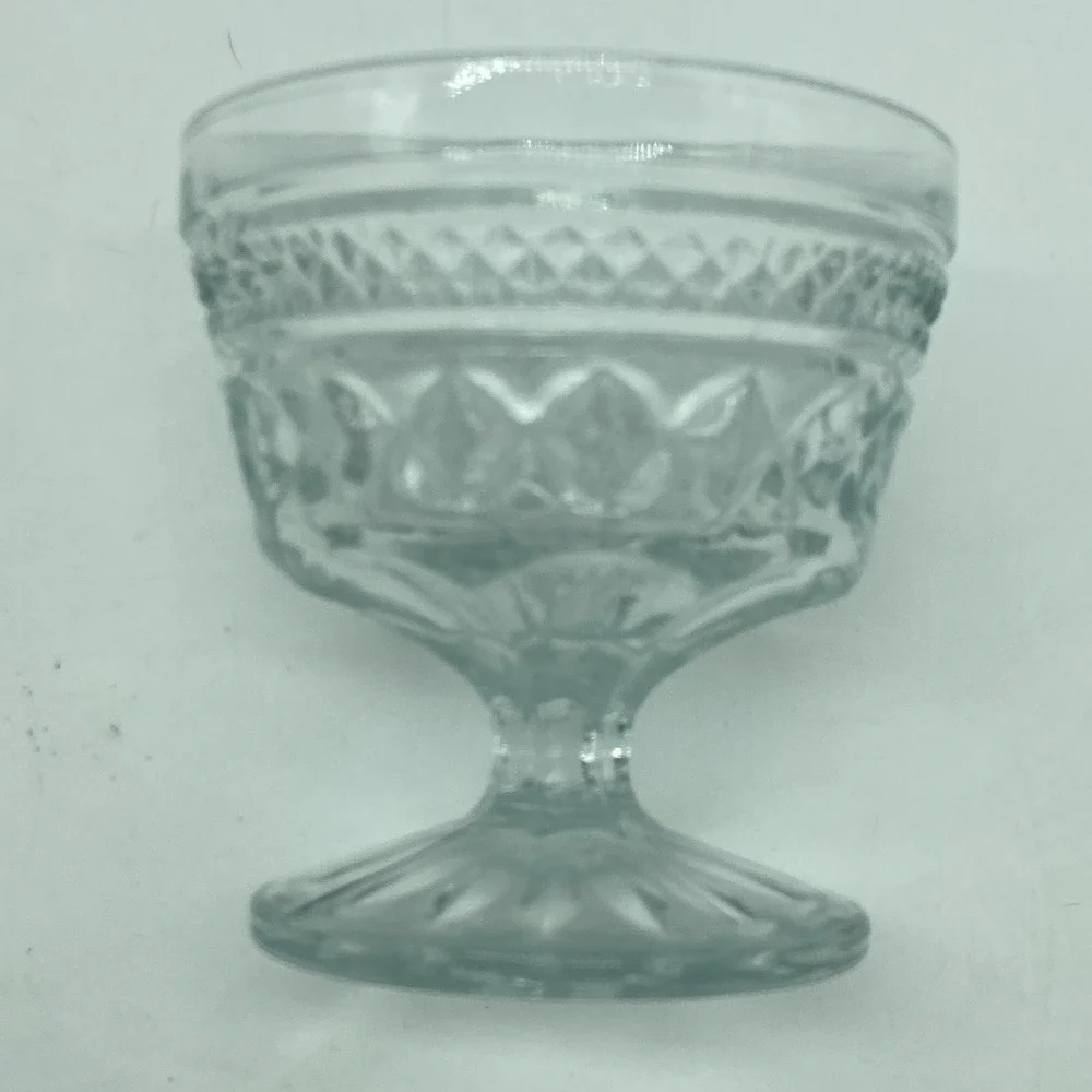 Anchor Hocking Wexford Footed Sherbet Cups 3 5/8